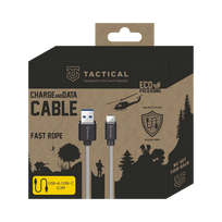 Tactical Fast Rope Kevlar Cable USB-A/USB-C 0.3m / grey