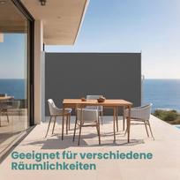 Šoninis markizė, 160 x 450 cm, Antracitas, Küljetuulekaitse, SONGMICS GSA569G01, 160 x 450 cm, antratsiit