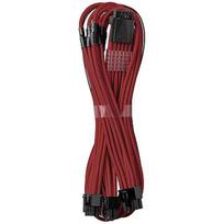 CableMod C-Series Pro ModMesh 12VHPWR Cable, 3x PCIe 8 to 12V-2×6, Dark Red CM-PCSR-16P3-N60KBR-5PC-R
