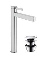 Praustuvo maišytuvas su push-open dugno vožtuvu HANSGROHE Finoris 260, chromas, 76070000