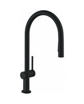 Virtuvinis (plautuvės) maišytuvas su ištraukiama žarna HANSGROHE Talis M54 210 2jet + sBox, juodas-matinis, 72801670