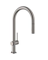 Virtuvinis (plautuvės) maišytuvas su ištraukiama žarna HANSGROHE Talis M54 210 2jet + sBox, brushed black chrome