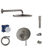 Potinkinis dušo komplektas GROHE Essence 2 išėjimų, brushed hard graphite