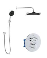 Potinkinė termostatinė dušo sistema KIELLE Oudee 260 mm, chromas, 20602SPT20
