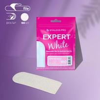 Disposable white files for pedicure grater EXPERT 10 180 grit (30 pcs)