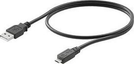 USB cable, USB-A, USB Micro, PVC, 1.8 m, black 1487980000 | 4050118298451