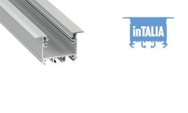 Profilis aliuminis anoduotas LED juostoms įleidžiamas, platus, gilus, inTALIA, 1m LUMINES