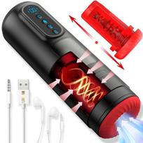 Automatinis masturbatorius LIVMAN MMA-085 vyrams su 9 vibracijos, čiulpimo ir teleskopiniais režimais ir šildymo funkcija, 1800mAh