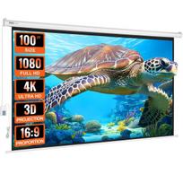Elektrinis projektoriaus ekranas 100 colių UHD