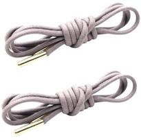 Elastiniai apvalūs batraiščiai 3 mm 120 cm su metaliniais antgaliais, rusvi