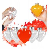 20x 300ml Širdelės formos buteliukai sultims, alkoholiui, dovanoms