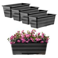 KADAX Balkoninė Dėžė Vazonas Vazonas Didelis 40cm Gėlių paketas 4 vnt gėlių stovas