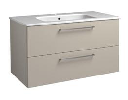 Apatinė spintelė Kame Joy su stalčiais, praustuvu, rankenomis, taupe, 101 cm, 12113713