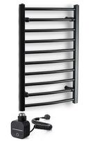 Elektrinis rankšluosčių džiovintuvas WOBBEE Elegance 50x80 cm su tenu 300 W su laidu į rozetę, kairėje, juodas matinis