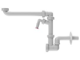 Taupantis vietą sifonas praustuvams su jungtimi skalbimo mašinai DN32х5/4", HL137N-WM/30