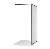 Dušo sienelė Brasta Glass Dija 80 cm, juodas rėmas, skaidrus stiklas