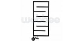 Elektrinis rankšluosčių džiovintuvas Wobbee Welly 50x110 cm, kairinis, juodas