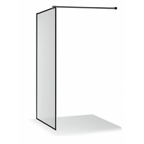 Dušo sienelė Brasta Glass Dija 90 cm, juodas rėmas, skaidrus stiklas