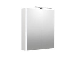 Veidrodinė spintelė su apšvietimu Raguvos Baldai Urban, LED, IP44, balta matinė, 60 cm, 2002312