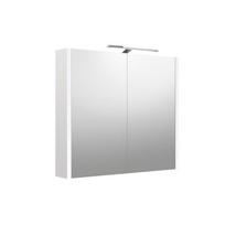 Veidrodinė spintelė su apšvietimu Kame Urban, LED, IP44, balta matinė, 80 cm, 2002512