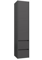 Ūkinė spintelė Raguvos Baldai Urban su vienom durelėm, dviem stalčiukais, juodo aliuminio profiliu, pilka matinė, 35 cm, 203521105