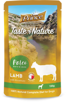 PRINCE Taste of Nature Paleo šlapias ėdalas šunims ėriena/rozmarinai, 150g