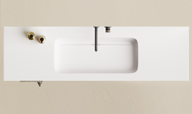 Stalviršis su praustuvu MTM QUADRO 1200x410 mm