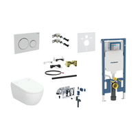 Geberit AquaClean Alba Premium Plus komplektas su Duofix Sigma 8 cm WC potinkine montavimo sistema, baltas klavišas