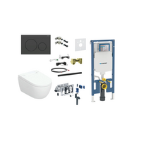 Geberit AquaClean Alba Premium Plus komplektas su Duofix Sigma 8 cm WC potinkine montavimo sistema, juodas klavišas
