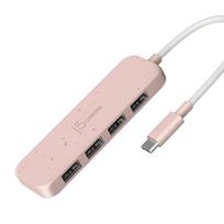 j5create 4-in-1 USB-C auf 4-Port Typ-A Hub(Umweltfreundlich), 4 USB-A mit 10Gbps SuperSpeed, USB-C Dongle | Kompatibel mit MacBook Pro, MacBook Air, iPad, Mac Mini und weiteren Typ-C Geräten(JCH341ER)