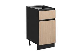 Virtuvinė spintelė Roma Dół 40/81 1D1S, ruda/juoda