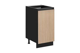 Virtuvinė spintelė Roma Dół 40/81 L/P 1D, ruda/juoda