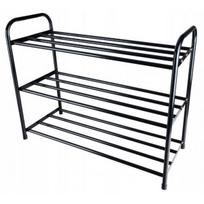 Gotel 3-Tier Metal Shoe Rack Black