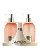 VIVIAN GRAY Rinkinys gemstone neroli&amber: skystas muilas, rankų losjonas, 2x300 ml