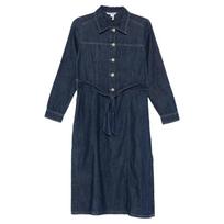Midi suknelė moterims, Mėlyna, Self belt maxi dress
