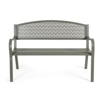 Khaki spalvos metalinis sodo suoliukas Lizette – Bizzotto