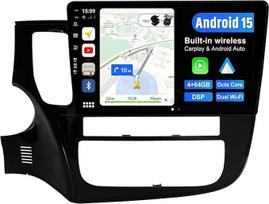 "Android 14" automobilinis radijas, tinkamas "Mitsubishi Outlander" (2012-2018) - 4G+64G - Integruotas DSP/Carplay/Android Car - Kamera + MIC - yra 10,1 colio 2 DIN - Valdymas vairu WiFi DAB Fast Boot