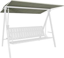 "Angerer Freizeitmöbel GmbH Hollywood Swing" stogelis nuo saulės - tinka daugeliui 3 vietų "Hollywood" sūpynių - Vokietijoje pagamintas sūpynių stogas (Draltex Taupe, 210 x 145 cm)