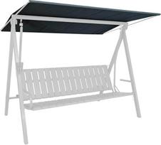 "Angerer Freizeitmöbel GmbH Hollywood Swing" stogelis nuo saulės - tinka daugeliui 3 vietų "Hollywood" sūpynių - Vokietijoje pagamintas sūpynių stogas (Draltex Light Grey, 210 x 145 cm)