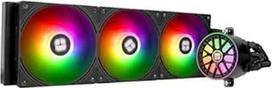 "Aqua Elite 360 V6 ARGB" juodas skystas procesoriaus aušintuvas, 360 mm Aio aušinimas, 3 PWM ventiliatoriai ARGB, skirtas AMD AM4/AM5, Intel LGA1851/1700/115x/1200 (juodas)