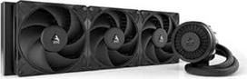 "ARCTIC Liquid Freezer III Pro 420" - AIO procesoriaus aušintuvas, 3 x 140 mm aušinimo vandeniu sistema, 38 mm radiatorius, PWM siurblys, VRM ventiliatorius, AMD AM5/AM4, "Intel LGA1851/1700" kontaktinis rėmelis - juodas
