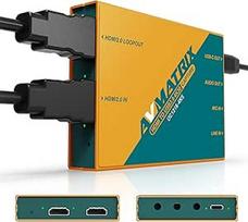 "AVMATRIX UC1218-4KS Capture Card", skirta "PS5", "PS4/Pro", "Xbox Series X/S", "Xbox One X/S", 4K30, 1440p60, 2160p60 praleidimas ir fiksavimas, HDR10, VRR, USB-C, praktiškai be vėlavimo
