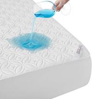 "BEDLORE" čiužinio apsauga 180 x 200 cm, vandeniui atsparus čiužinio užvalkalas su 40 cm giliomis kišenėmis, minkštas kvėpuojantis čiužinio užvalkalas, skalbiamas, skirtas namams, miegamiesiems (baltas)