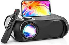"Bluetooth" projektorius "WiFi" nešiojamasis 1080P Full HD mini projektorius "iPhone" "Android" išmaniajam telefonui PC PS4 TV PPT namų kino teatrui Įmontuotas garsiakalbis