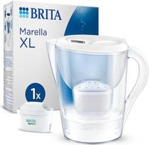 "BRITA Marella XL" vandens filtro ąsotis baltas (3,5 l) su 1x "Maxtra Pro All-in-1" kasete - vandens filtras kalkių, chloro, švino, vario ir skonį trikdančių medžiagų kiekiui vandenyje mažinti