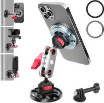 "Came-TV" dvigubas magnetinis automobilinis telefono laikiklis su dviguba rutuline galvute, "Magic Arm" aliuminio magnetinis telefono stovas automobiliui, sporto salei, trikojui ir kelionėms, modulinis "iPhone" serijos automobilinis laikiklis