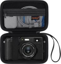 "Canboc" dėklas skaitmeniniam fotoaparatui "Fujifilm X100VI/X100V/X100F/X100S", su užtrauktuku ir tinkleliu USB kabeliui, juodas (tik dėklas)