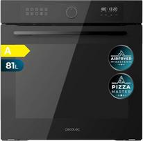 "Cecotec Bolero Hexa AF316000" daugiafunkcinė įmontuojama orkaitė 60 cm stiklas, juoda A 3400 W, 81 l talpa, 11 funkcijų su "Airfryer Master", "Pizza Master", "Steam Asisst", "Steam EasyClean", "3D Cooking", "Defrost