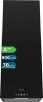 "Cecotec" kvadratinis salos gartraukis 38 cm "Bolero Flux Ict 388000" juodas A++ juodas efektas 800 m3/h siurbimo galia 210 W variklis elektroninis valdymas apšvietimas anglies filtras
