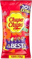 "Chupa Chups The Best of Lollipop" maišelis, kuriame yra 120 5 skonių Cola, braškių, vyšnių, obuolių saldainių, gimtadienio dovana